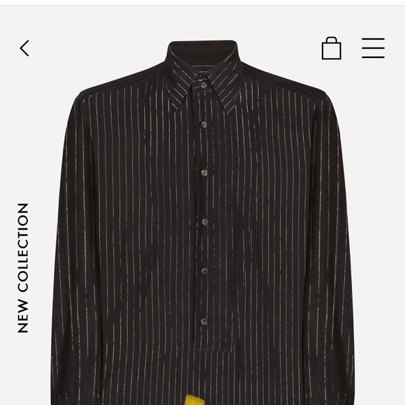 Dolce and Cabanna men’s button up, black dress shirt, large - Picture 2 of 8